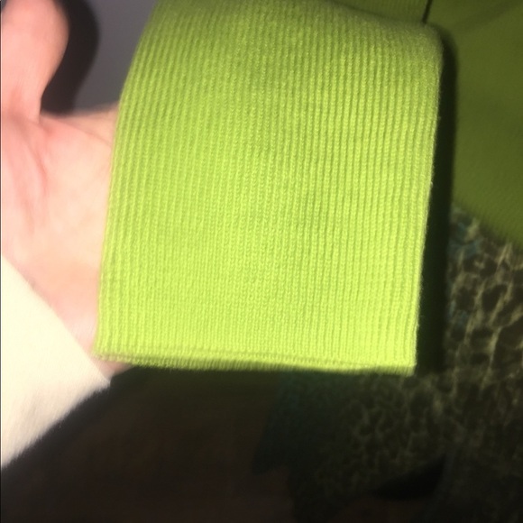 Cato size small green v neck sweater with chunky buttons stretch comfy layers - Picture 3 of 5